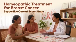 Homeopathic treatment for breast cancer supportive care consultation for women at Viraj Veda Healthcare Amritsar